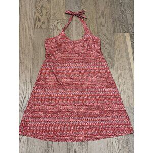 Columbia PFG Dress Womens XL Red White Stretch Halter Active Fishing Beach sun